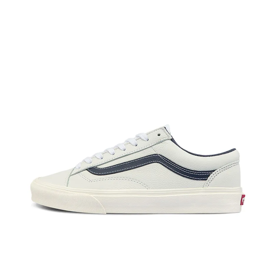 Vans Style 36 Low Tops Skateboarding Shoes Unisex White Blue Contrasting Colors