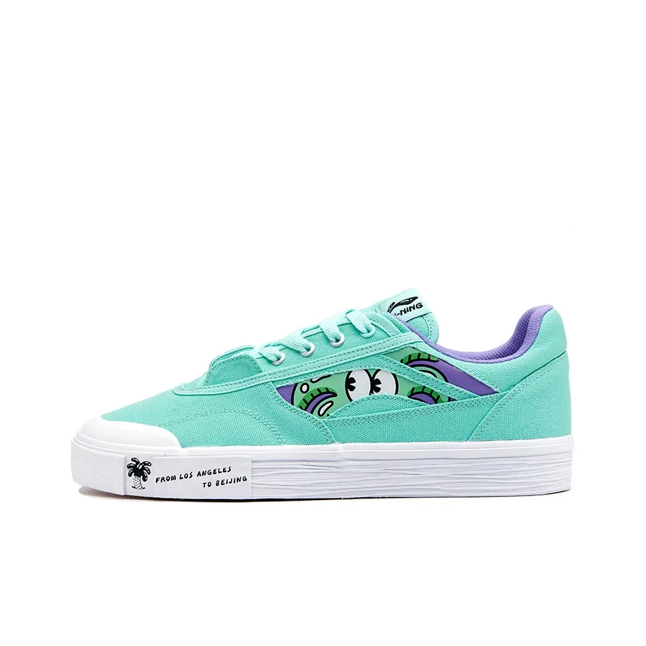 Steven Harrington x LiNing Hand-Plant Anti-Slip And Wear-Resistant Lightweight Low-Top Skateboard Shoes Men's Green