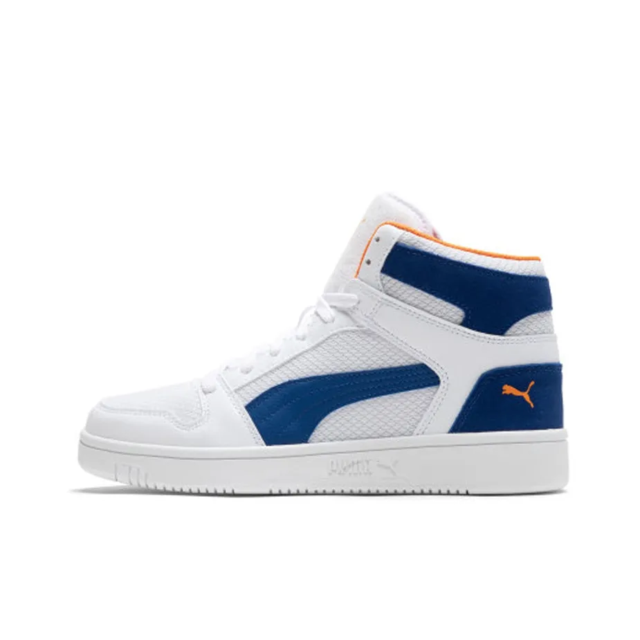 PUMA Rebound Layup Сетка Высокие Кроссовки для скейтбординга Унисекс Белый Синий