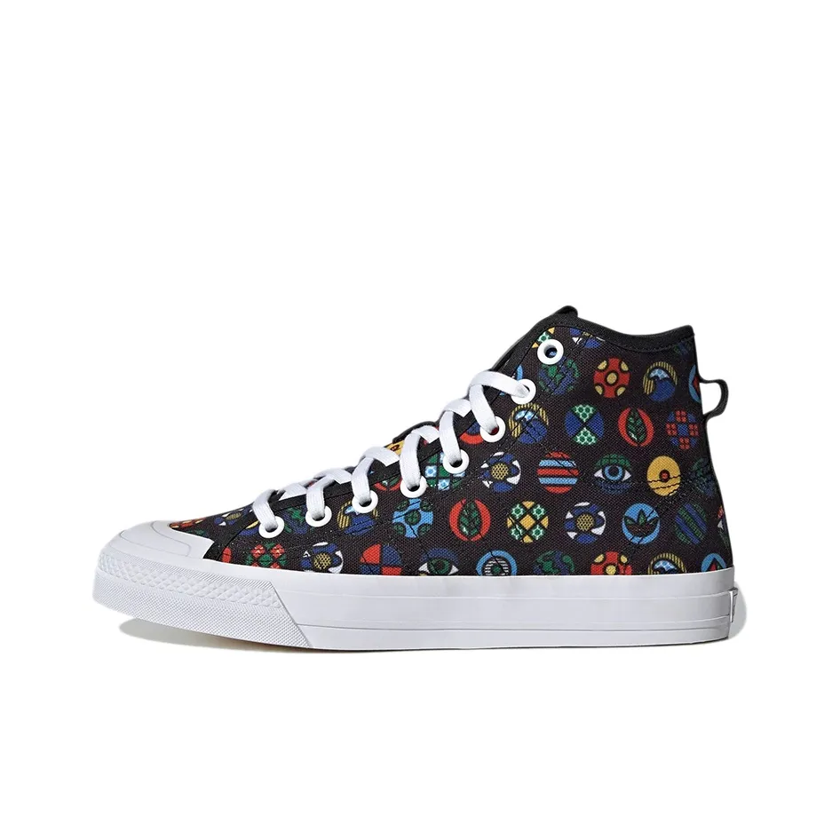 Craig Karl x Adidas Originals NIZZA Series Hi Rf Коллаборация Высокие Кроссовки для скейтбординга Унисекс Черный Белый