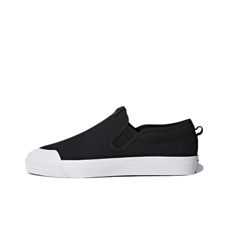 Adidas Originals NIZZA Slip-on Low Top Скейтборд Кроссовки Женские Черный Белый