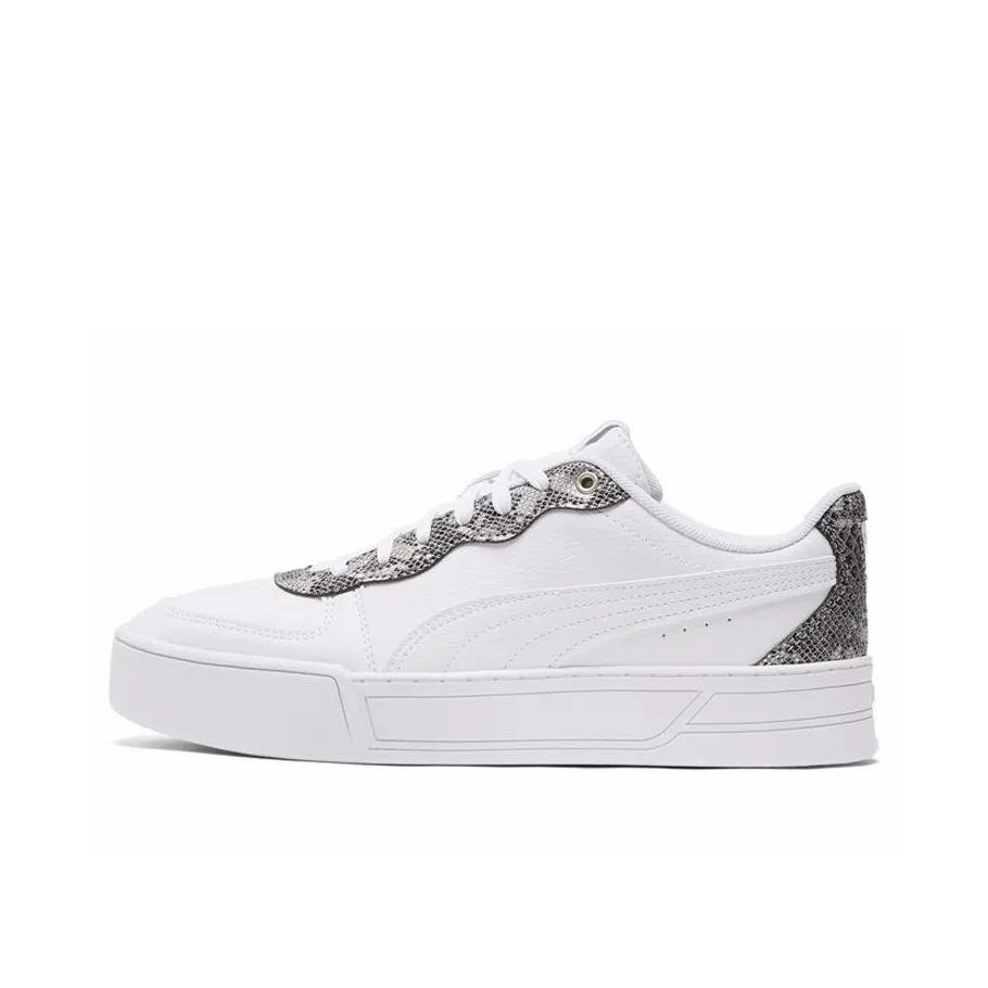 PUMA Skye Slip-Resistant Низкие Кроссовки для Скейтбординга Женские Белые