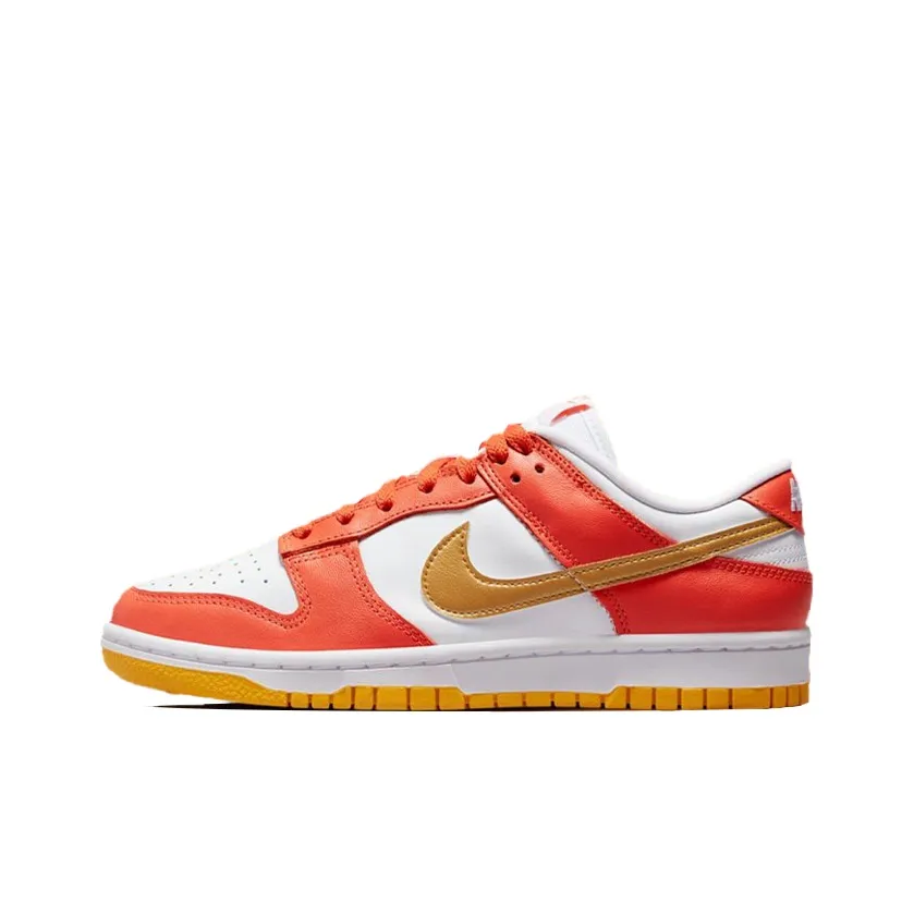 Nike Dunk 'Золотистая Апельсин' Slip-resistant Abrasion-resistant Lightweight Low Top Skateboard Shoes Women's
