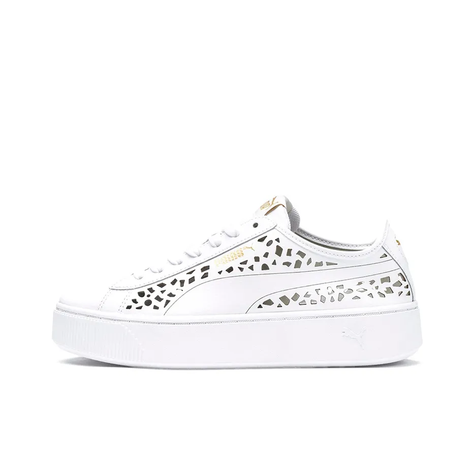 PUMA Vikky Stacked Laser Cut SoftFoam Sneakers White Women's