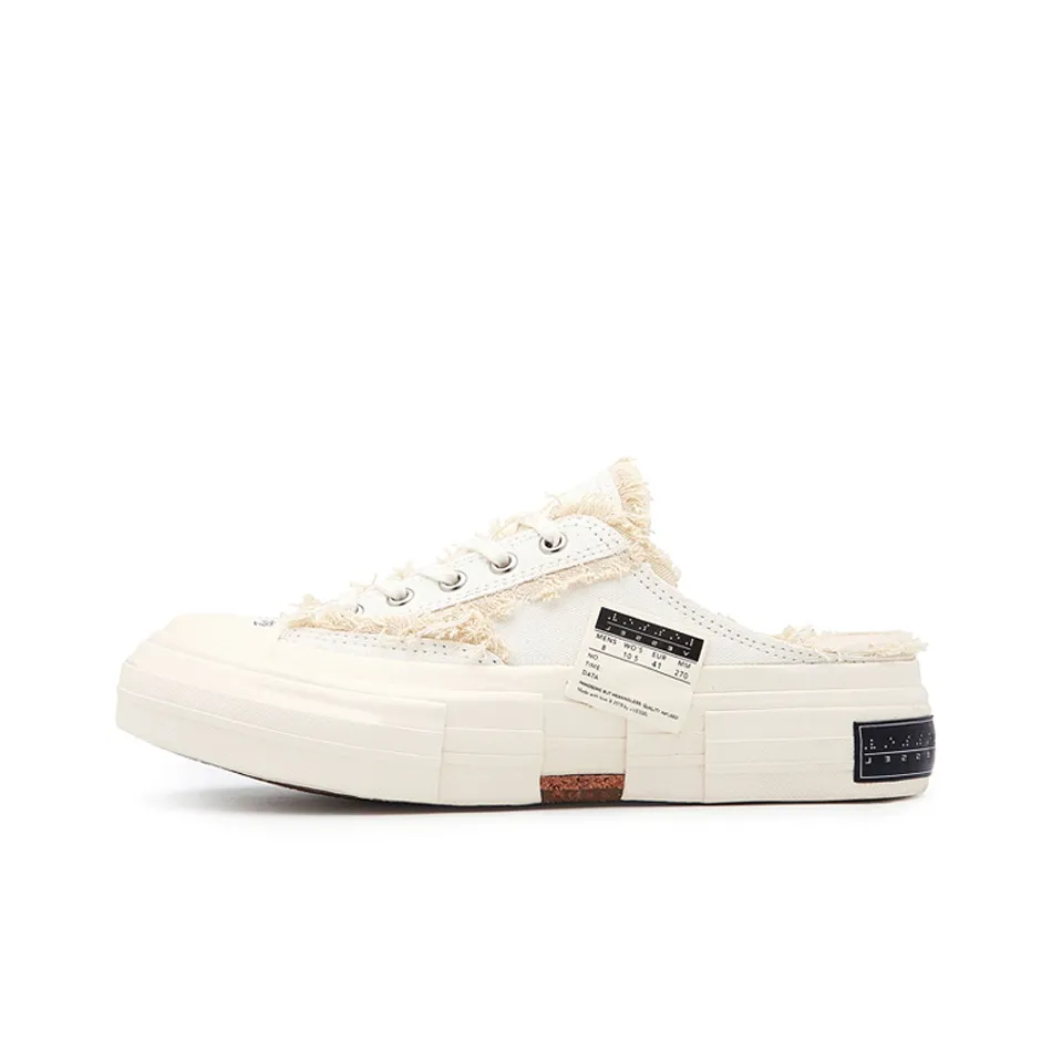 VESSEL G.O.P. Slip On White Anti Slip Wear Resistant Low Top Skateboard Shoes Unisex White