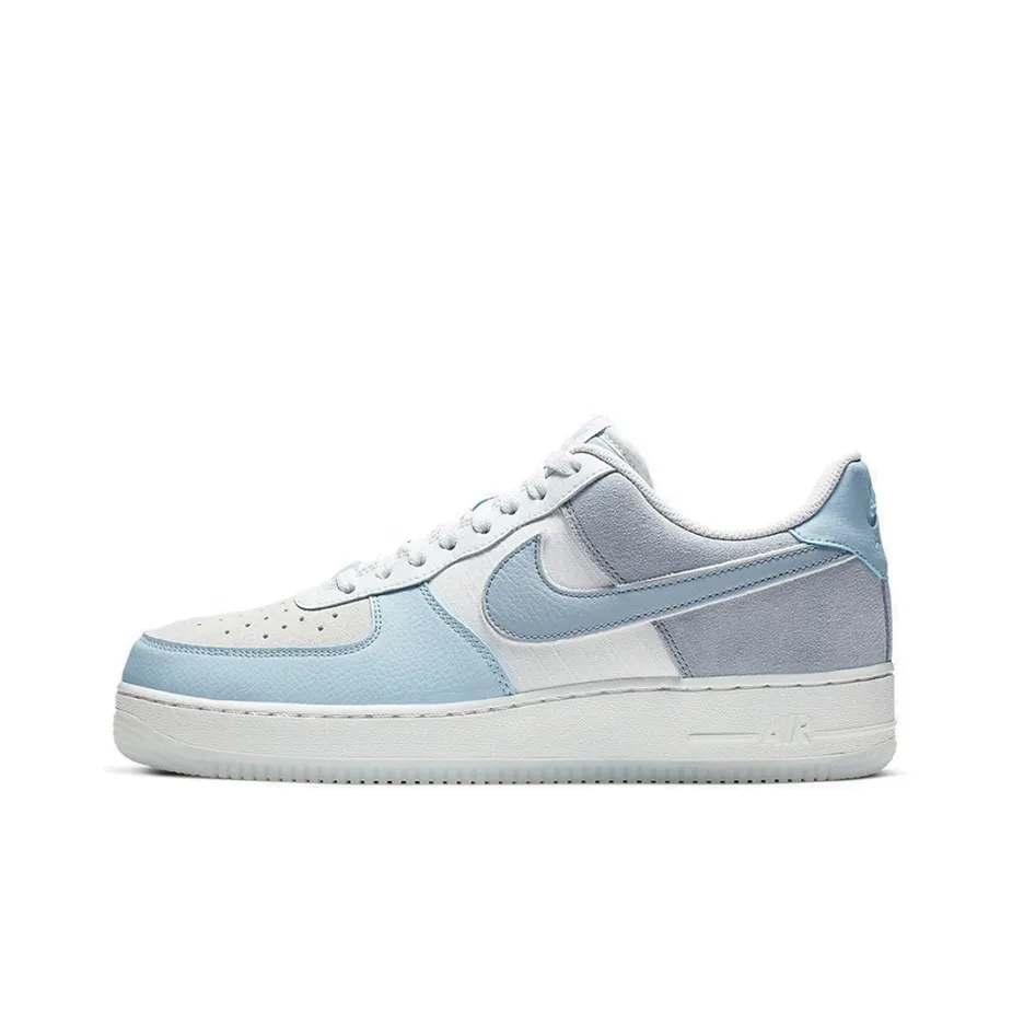 Nike Air FORCE 1 PRM AF1 Non Slip Легкий Низкий Топ Скейтбординг Кроссовки Женские Светло-Синий