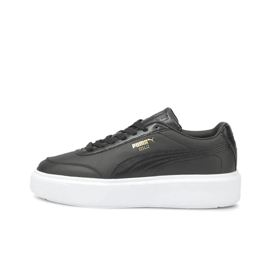 PUMA Oslo Maja Low Топ Кроссовки для скейтбординга Женские Черный Белый