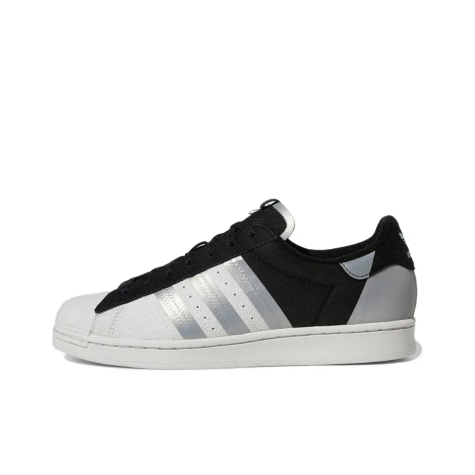adidas originals Superstar Black Silver Metallic