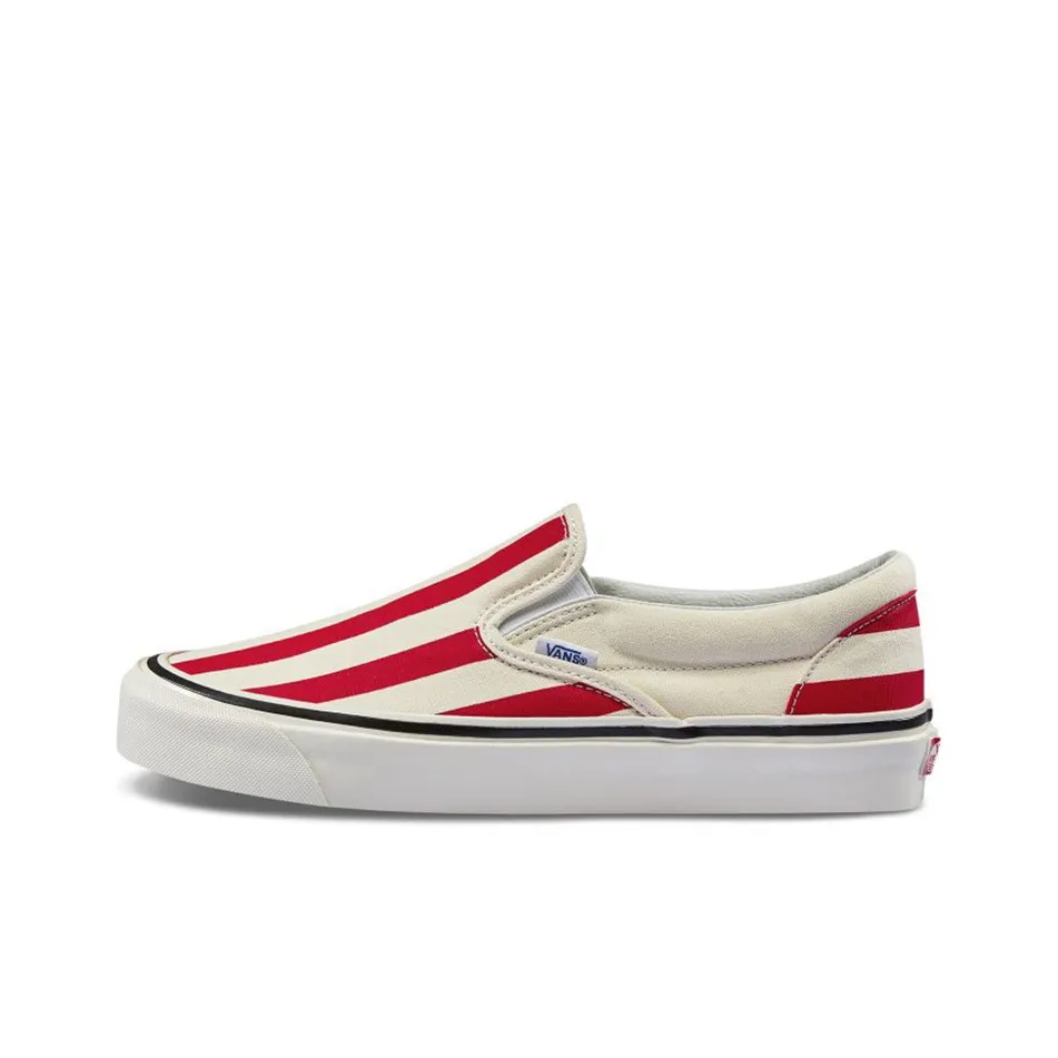 Vans Slip-On "Anaheim Factory" Red Big Stripes