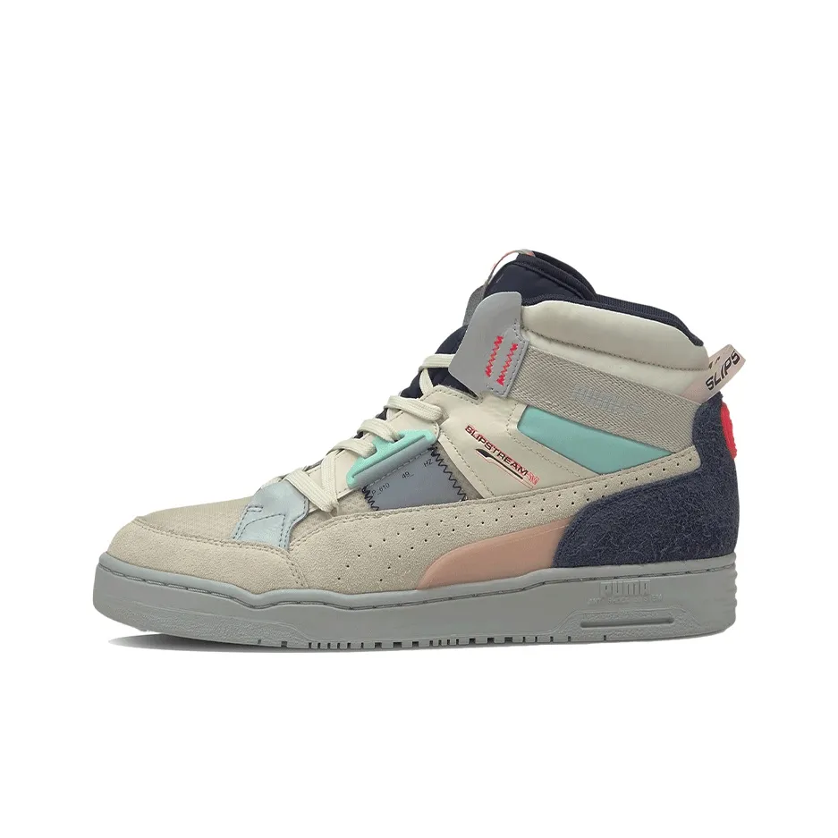 PUMA Slipstream Skateboard Shoes Unisex Mid Top Gray/Blue/Pink