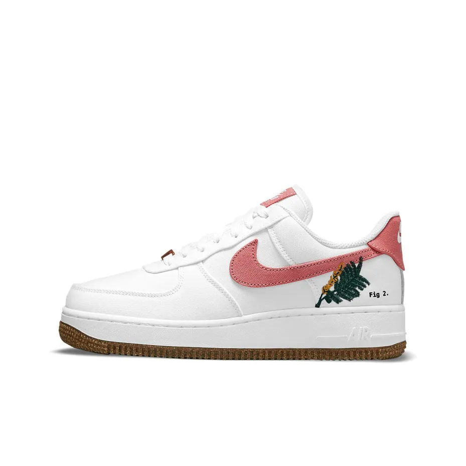 Nike Air FORCE 1 Catechu Air Force 1 Low Топ Скейтборд Кроссовки Женские Розовые Белые