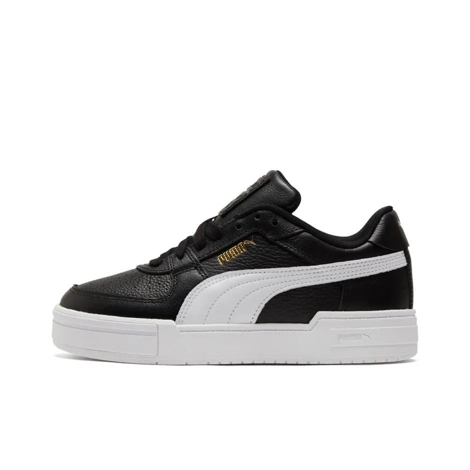PUMA Ca Pro Classic Устойчивые к истиранию Низкие Кроссовки для скейтбординга Унисекс Черный Белый Золото