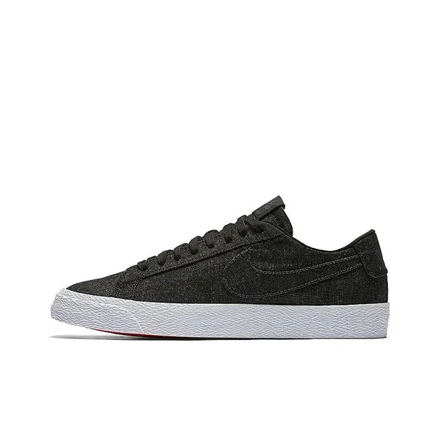 Nike Blazer SB ZOOM Cnvs Decon Нижняя юбка Резистентный Устойчивый к истиранию Легкий Низкий Топ Кроссовки для скейтбординга Унисекс Черный