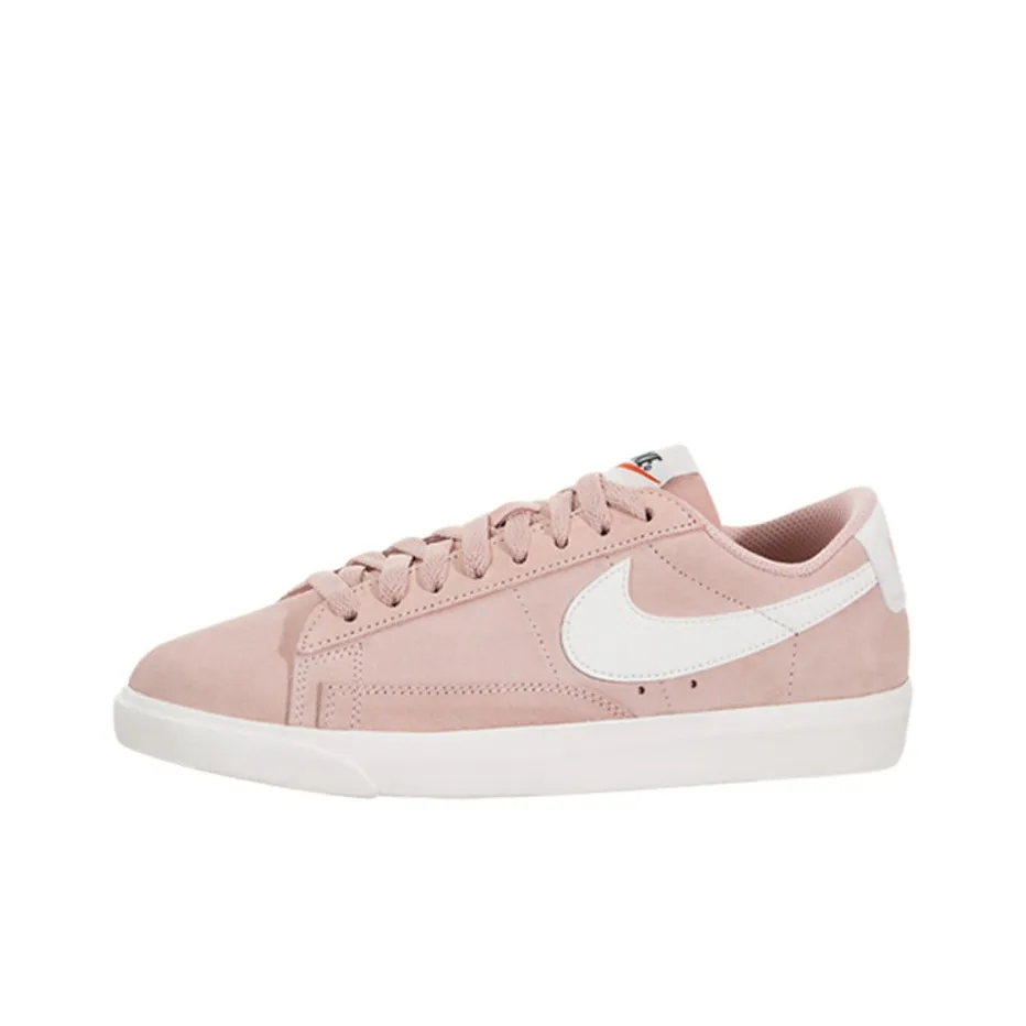 Nike Blazer Покрытие Slip-Resistant Низкий Топ Скейтборд Кроссовки Женские Вишневый Цветок Розовый