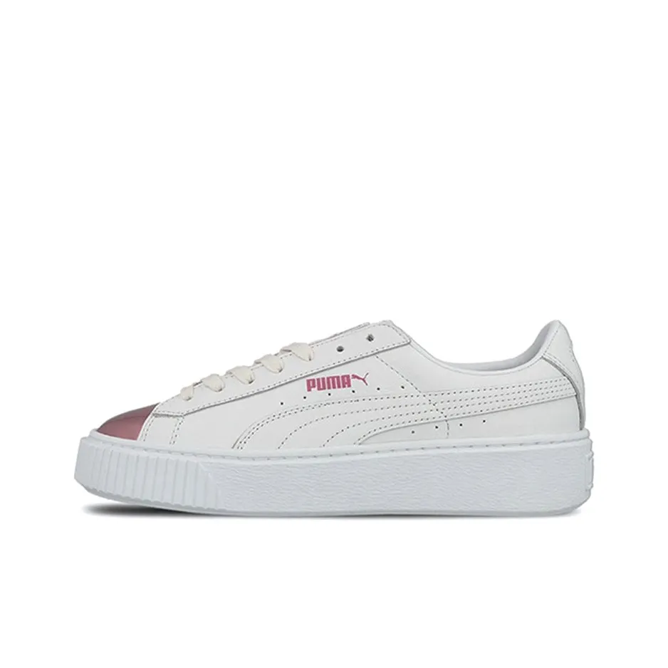 PUMA Basket Platform Metallic 'S 'White/Lilac Snow' Women's