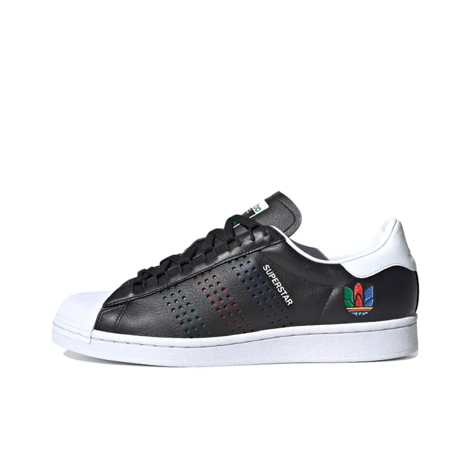 Adidas Originals Superstar 'Colorful Trefoil   Core Black'
