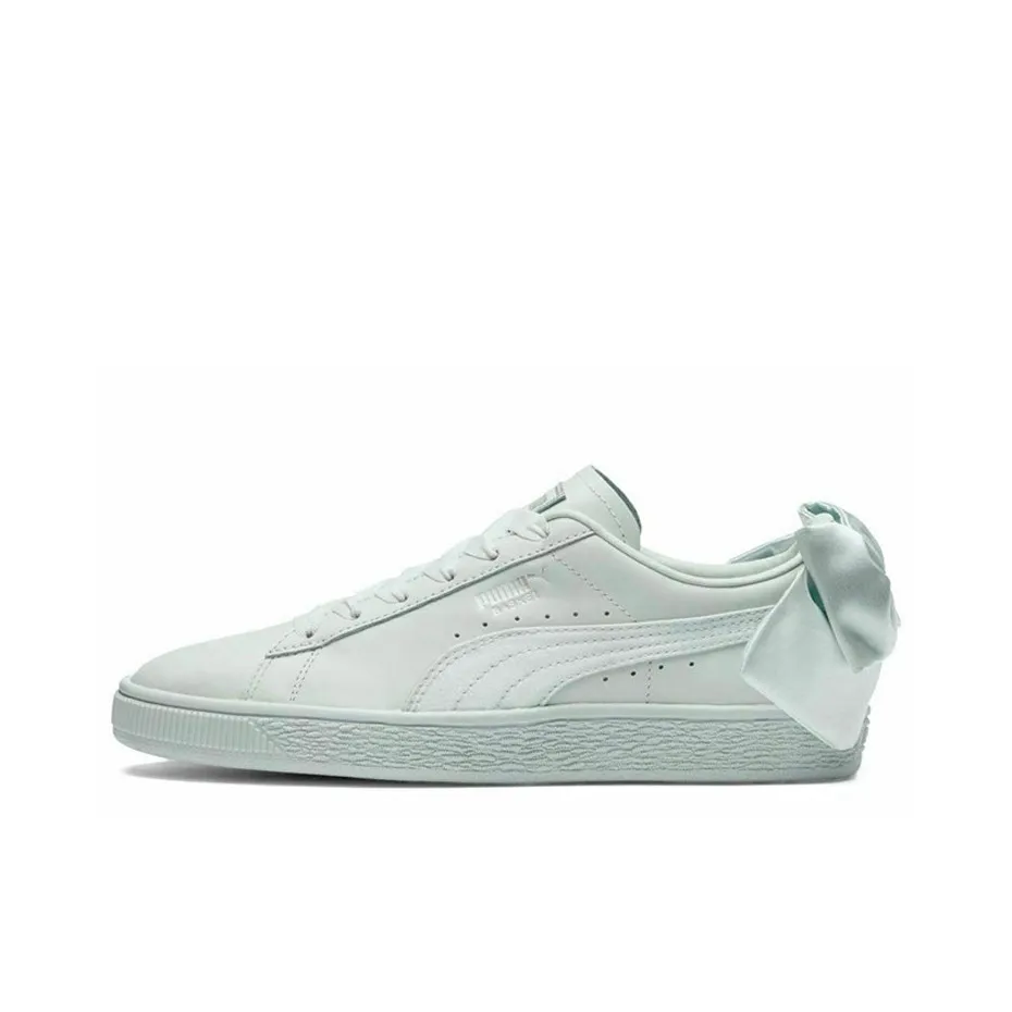 PUMA Basket Bow Low Топ Кроссовки для скейтбординга Женские Мятно-зеленый