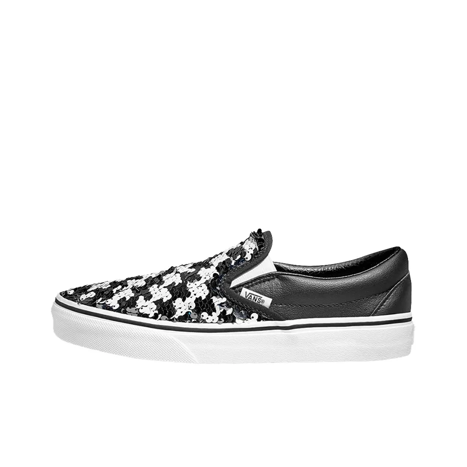 Vans Classic Slip On 'Flipping Sequins Black Checkerboard'