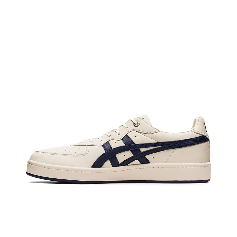 Onitsuka Tiger GSM SD Slip-Resistant Abrasion-Resistant Low-Top Skateboard Shoes Unisex Beige Blue