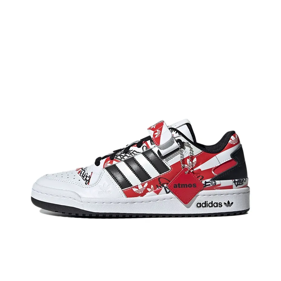 ATMOS X ADIDAS ORIGINALS FORUM Низкие кроссовки для скейтбординга Унисекс Белый Черный Красный