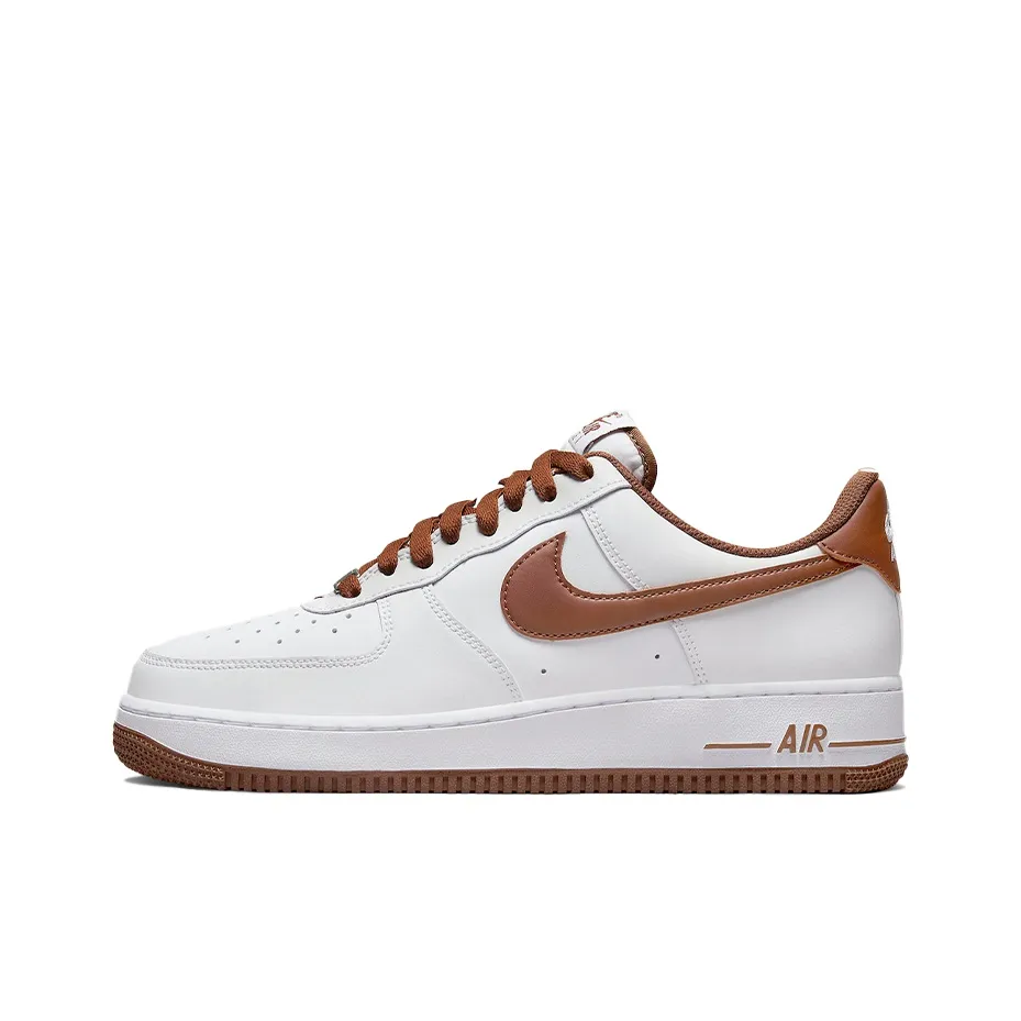 Nike Air FORCE 1 '07 'Pecan' Износостойкий и Легкий Низкий Топ Скейтборд Кроссовки Мужской Белый-Коричневый Мокко