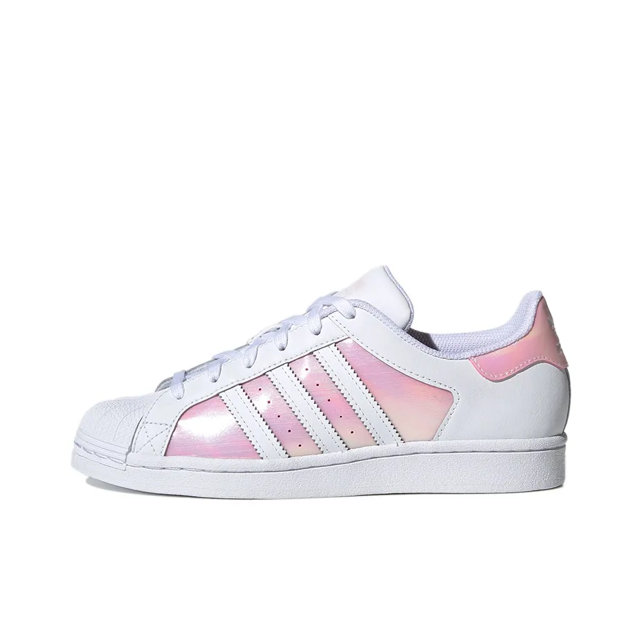 Adidas Originals SUPERSTAR LOW Топ Скейтборд Кроссовки Женские Светло-Розовый Белый