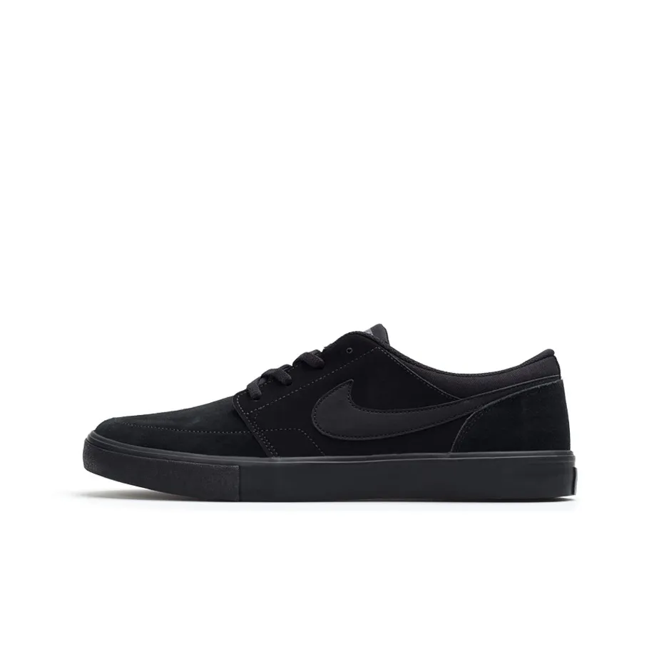 Nike SB Portmore Slip-Resistant Abrasion-Resistant Low-Top Скейтборд Кроссовки Мужские Черные