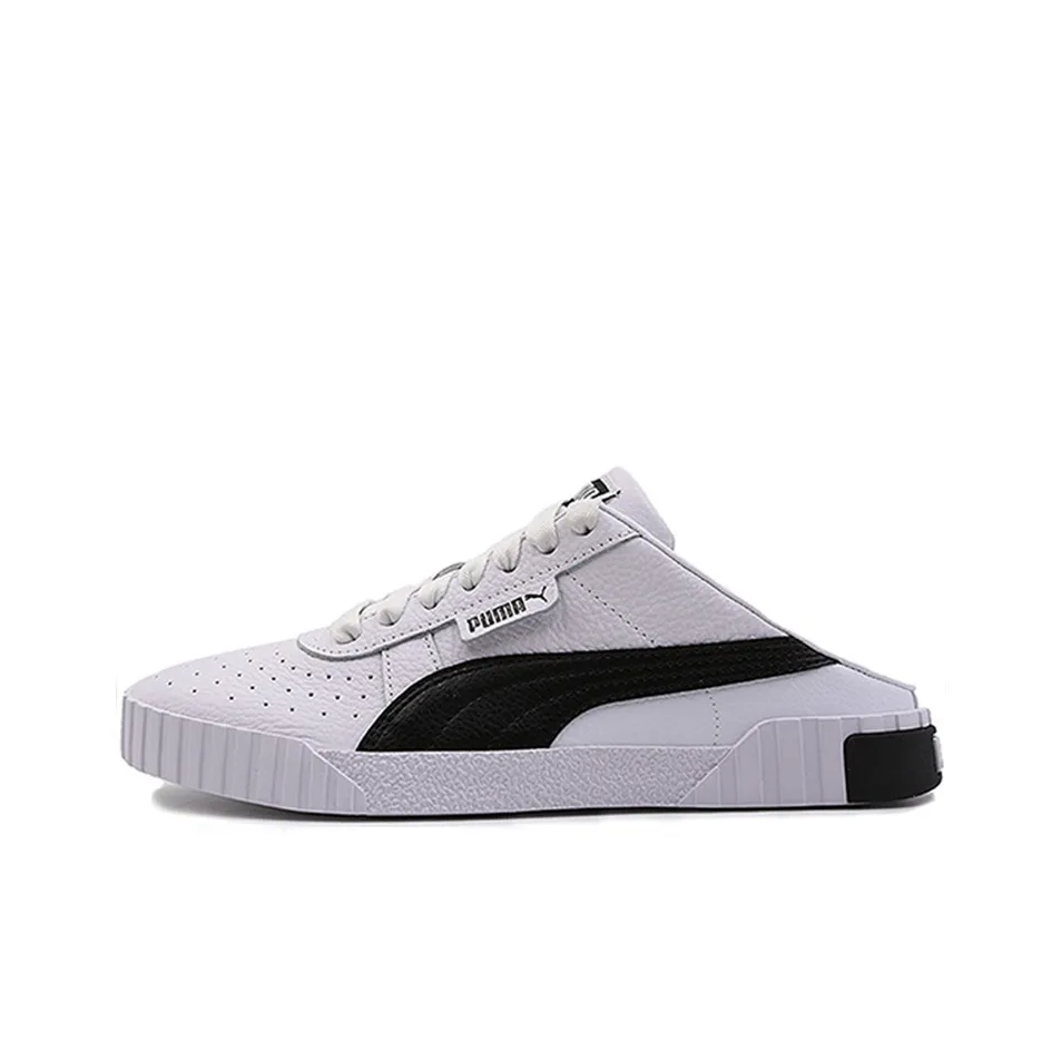 PUMA Cali Lo Slip On Mule Low Top Скейтборд Кроссовки Женские Черно-белые