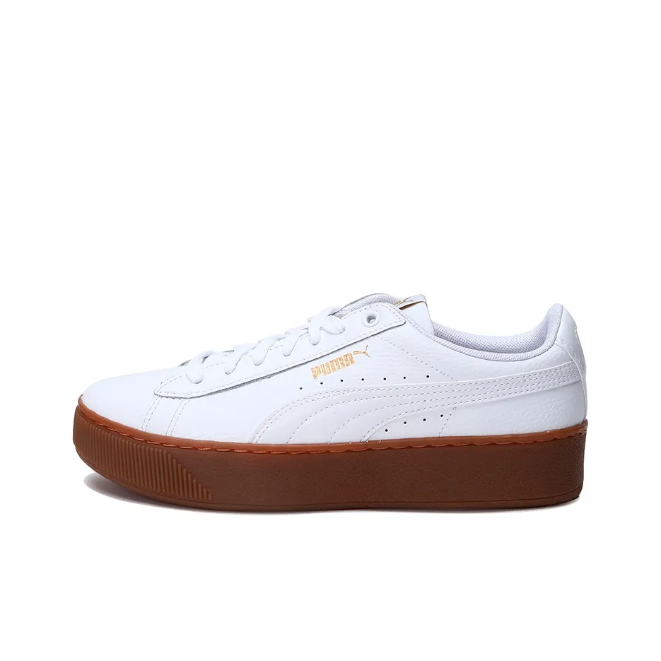 PUMA Vikky Platform Leather White Women's