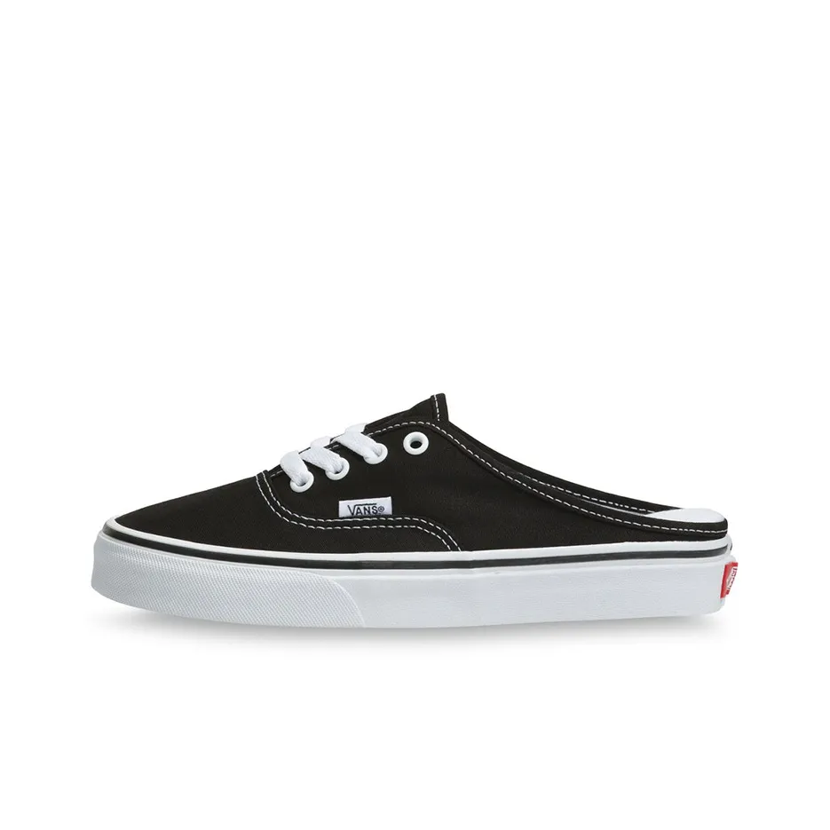 Vans Authentic Mule Аbrasion Resistant Дышащие Низкие Кроссовки для скейтбординга Унисекс Черные