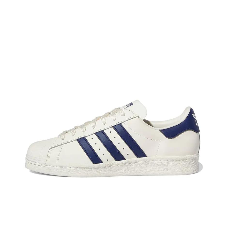 Adidas Originals Superstar Skateboard Shoes Unisex Low Top White/Blue