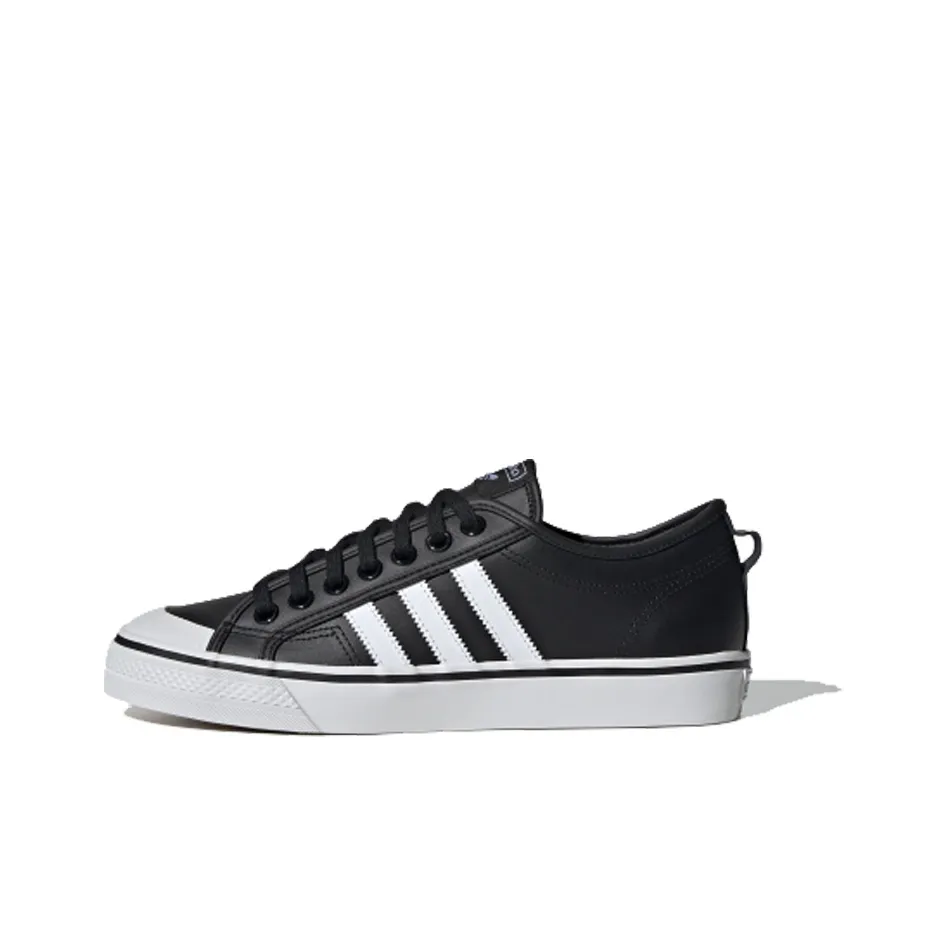 Adidas Originals NIZZA Low Топ Скейтборд Кроссовки Унисекс Черный Белый