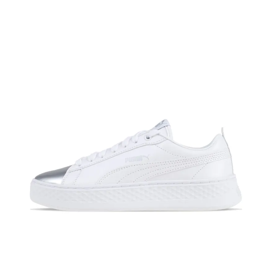 PUMA Smash Platform Low Кроссовки для скейтбординга Женские Серебряные