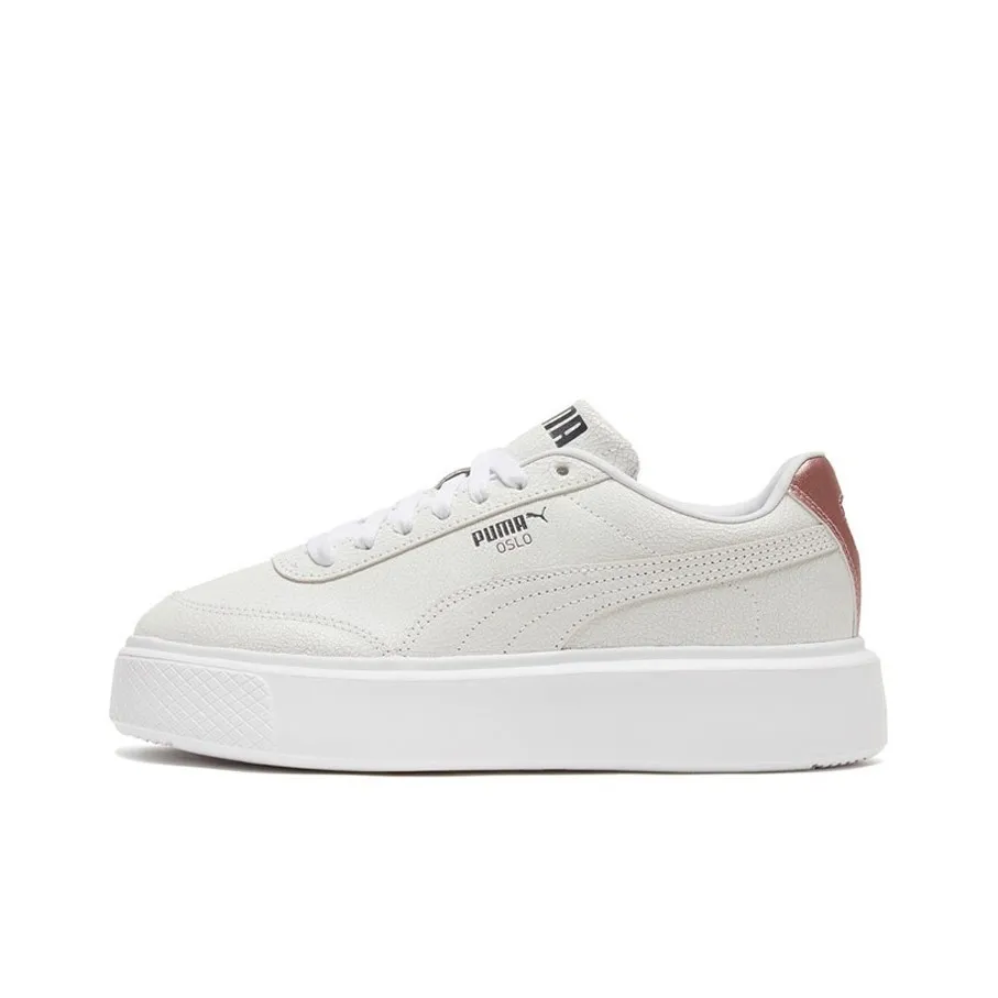 PUMA Oslo Maya Slip-Resistant Abrasion-Resistant Breathable Low-Top Skateboard Shoes Women's White PUMA Oslo Maya Противоскользящие Износостойкие Дышащие Низкие Кроссовки для Скейтбординга Женские Белые