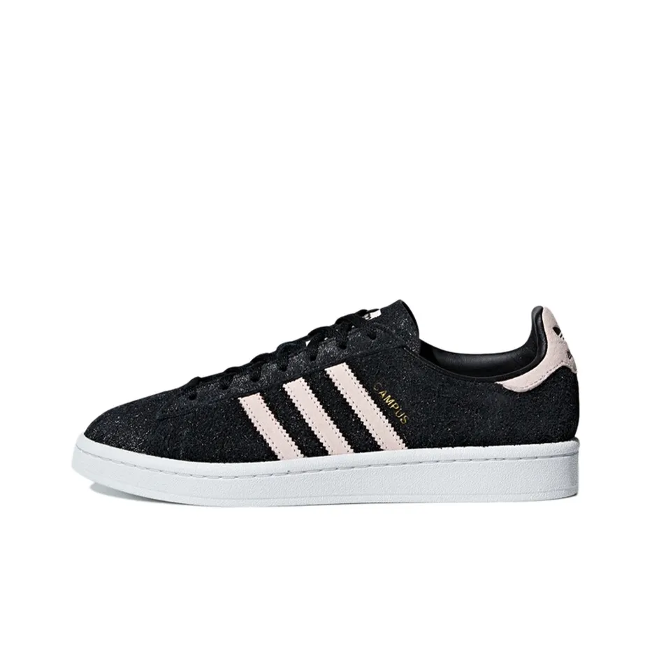 Adidas Originals Campus Abrasion Resistant Низкие Кроссовки для скейтбординга Женские Черный Розовый