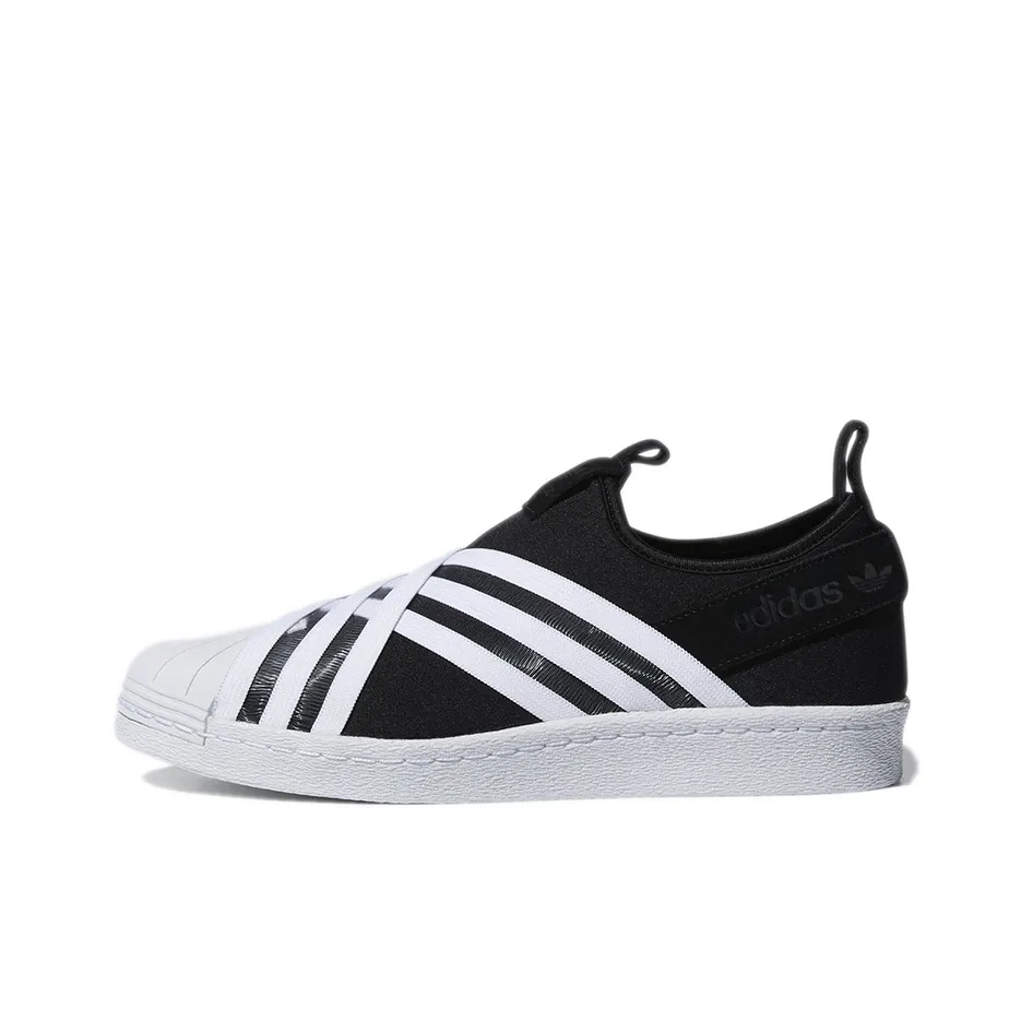 Adidas Originals SUPERSTAR Slip On Low Top Скейтборд Кроссовки Унисекс Белый Черный