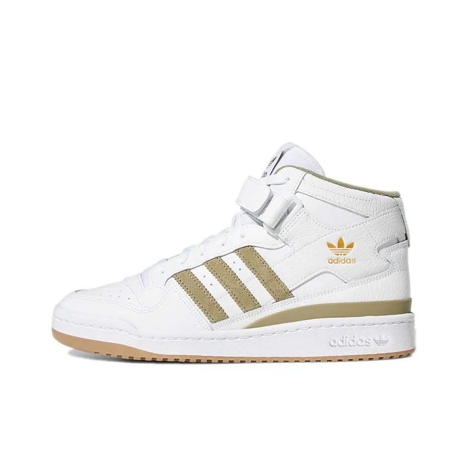 Adidas Originals Forum Mid Топ Скейтборд Кроссовки Унисекс Белый
