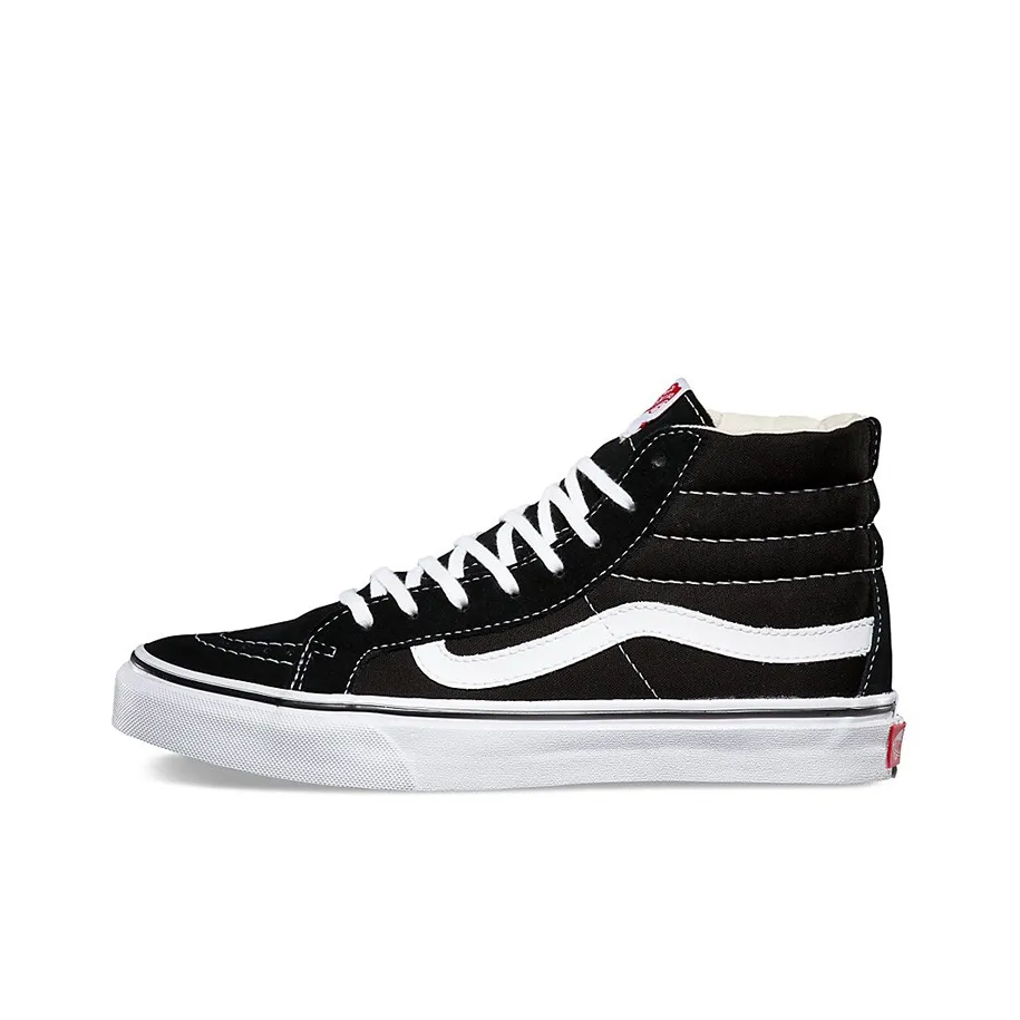 VANS SK8 Тонкий Высокий Топ Скейтборд Кроссовки Унисекс Черный Белый