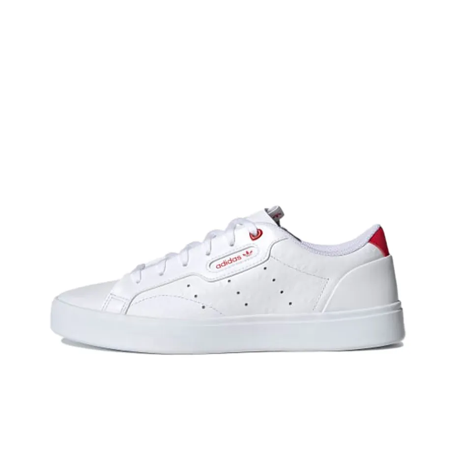 Adidas Sleek 'Heart Embossed White Scarlet' Women's