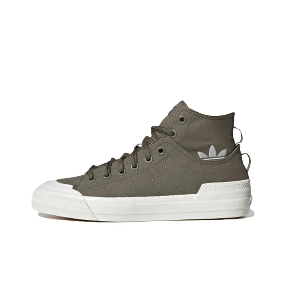 Adidas Originals Nizza Hi DL Hi DL Slip Resistant Abrasion Resistant High Top Скейтборд Кроссовки Унисекс Зеленый