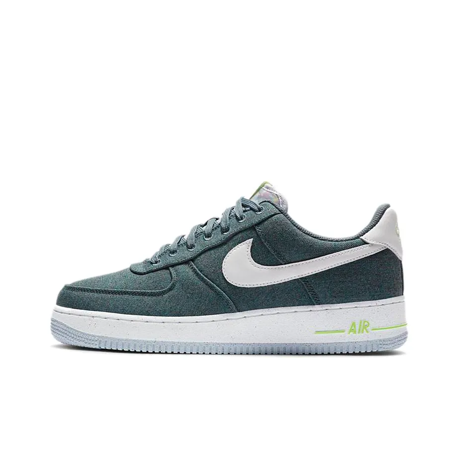 Nike Air FORCE 1 07 Покрытие Slip-Resistant Низкий Топ Скейтбординг Кроссовки Унисекс Темно-Циан