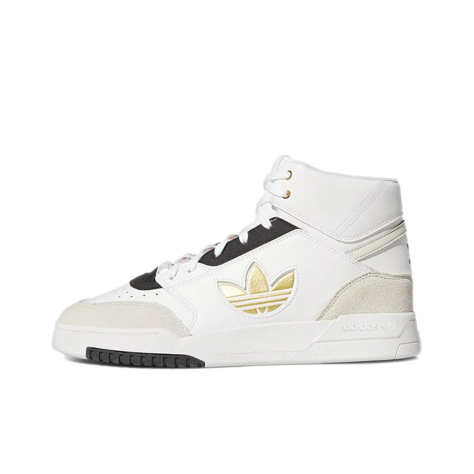 Adidas Originals Drop Step XL Устойчивые к истиранию высокие кроссовки для скейтбординга унисекс белые серые