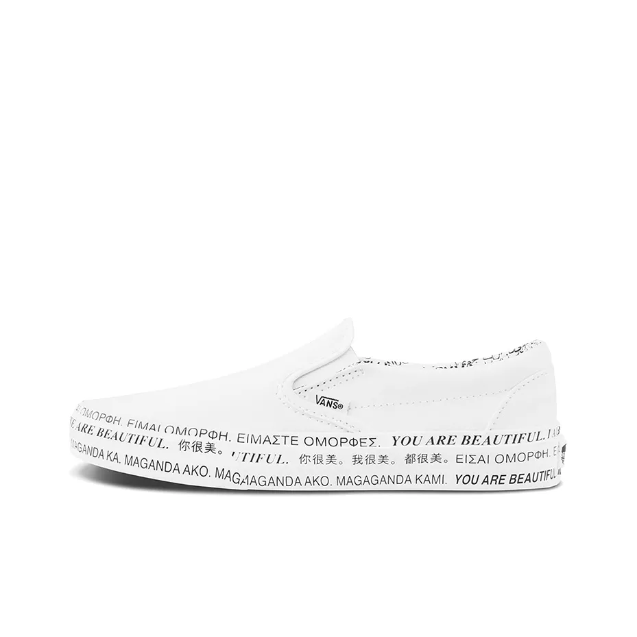 Vans X We Are Beautiful Classic Slip On 'White Black' Women's
