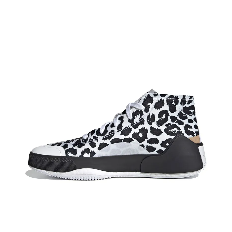 Adidas Treino Mid Stella McCartney Leopard Print White Women's