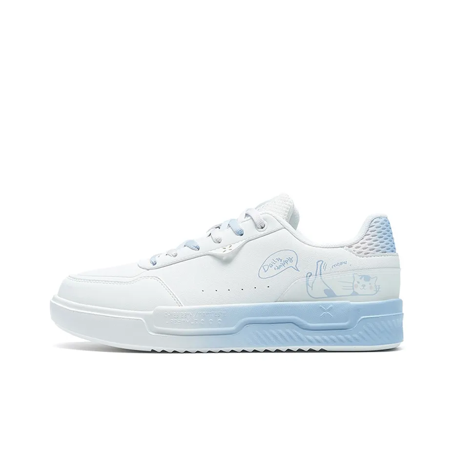 XTEP Cute Pets Low Top Skateboard Shoes Women's Sail White