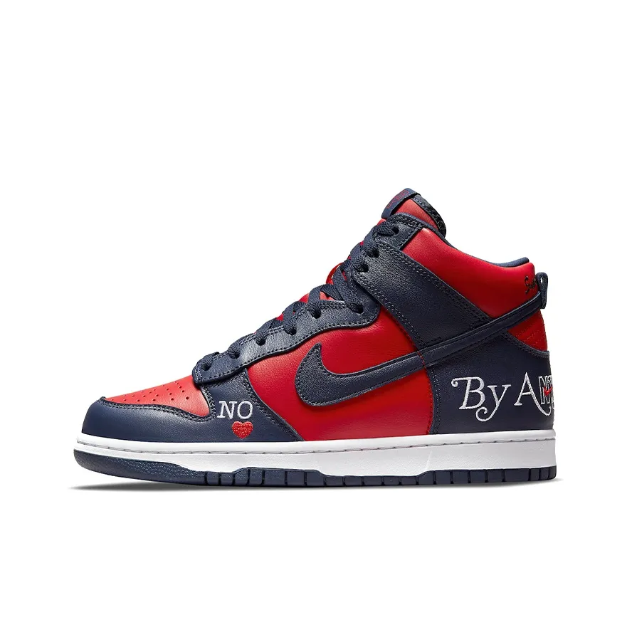 Nike X Supreme Sb Dunk High 'By Any Means Red Navy'