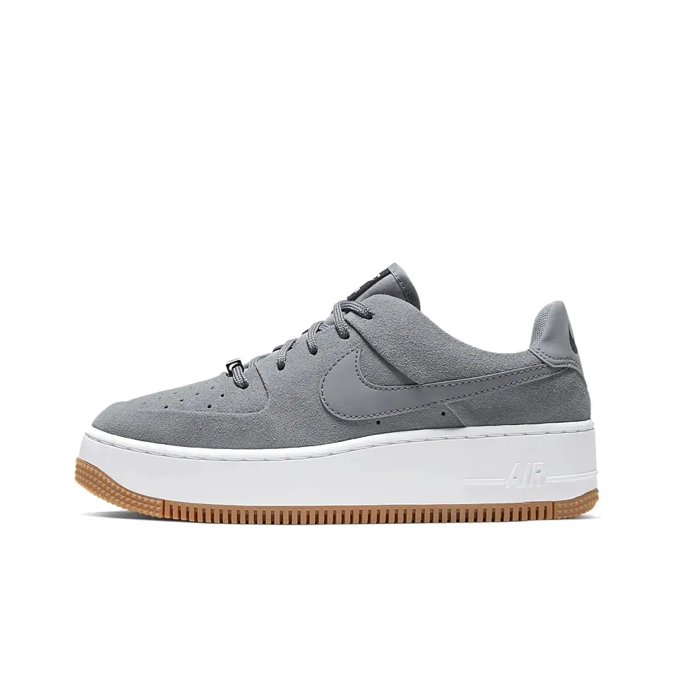 Nike Air FORCE 1 Шалфейный Non Нижняя юбка Легкий Низкий Топ Кроссовки для скейтбординга Женские Волчий серый