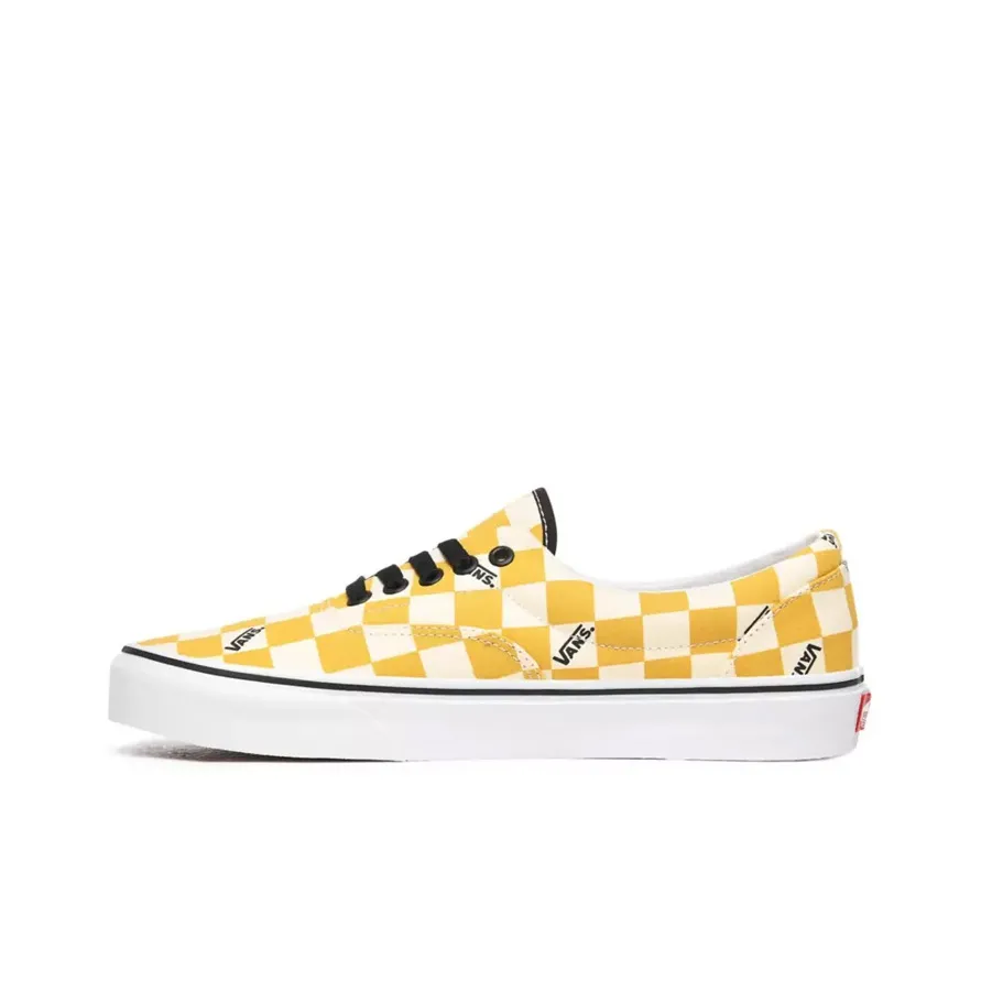 VANS Era Легкий Верх Низкие Кроссовки для Скейтбординга Унисекс Желтый Белый