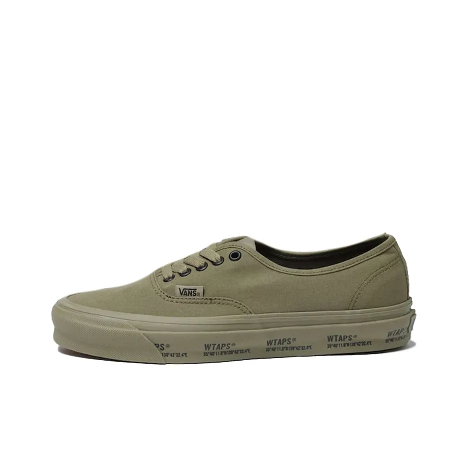 WTAPS x Vans Authentic Series Vault LX Износостойкий и Легкий Низкие Скейтборд Кроссовки Unisex Армейский Зеленый