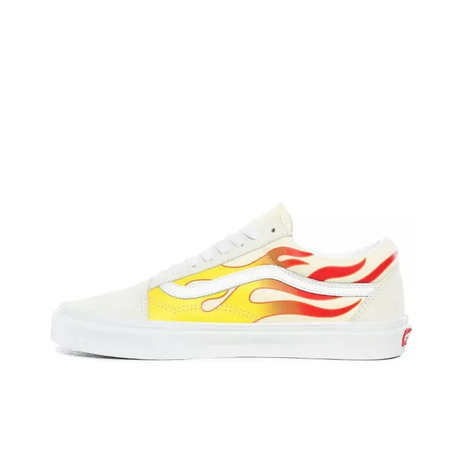 VANS Old Skool Collection Низкие Кроссовки для Скейтбординга Унисекс Белый Пламя